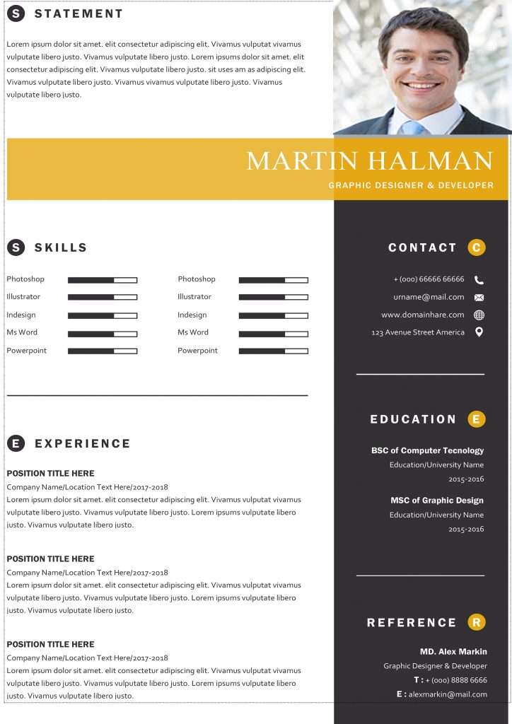 Business Commercial Resume - Modern & Professional Cv/Resume Templates ...