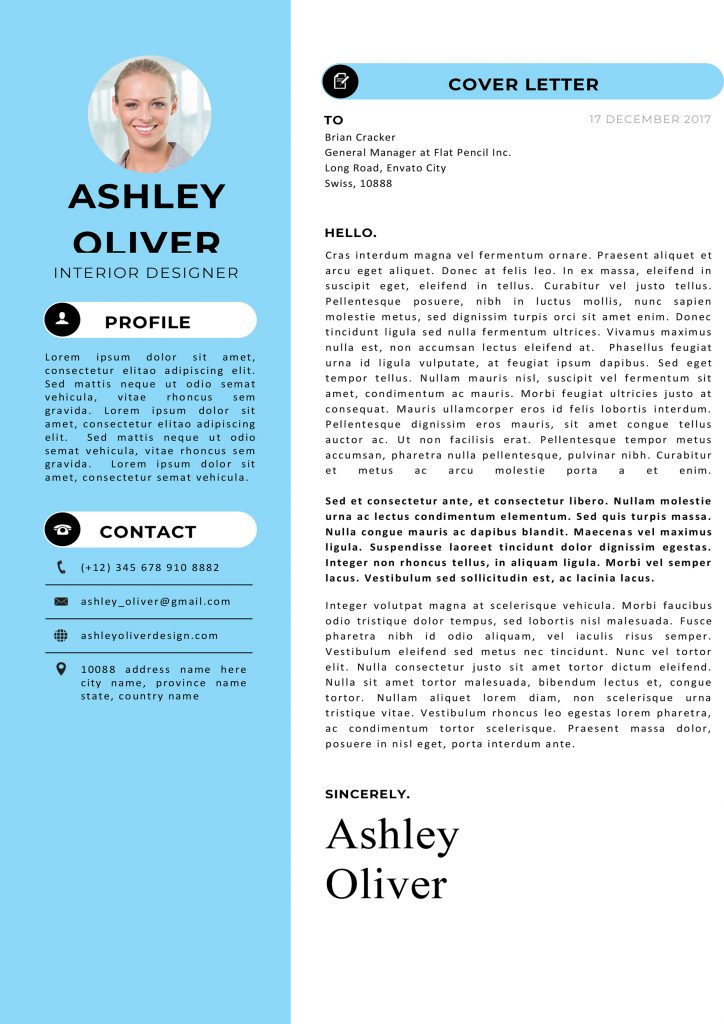 Modern HR-Management Cover Letter - Modern & Professional Cv/Resume ...