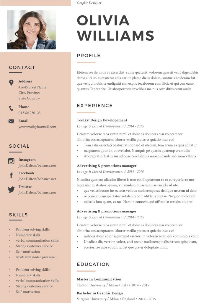 Modern Marketing Manager Resume - Modern & Professional Cv/Resume ...