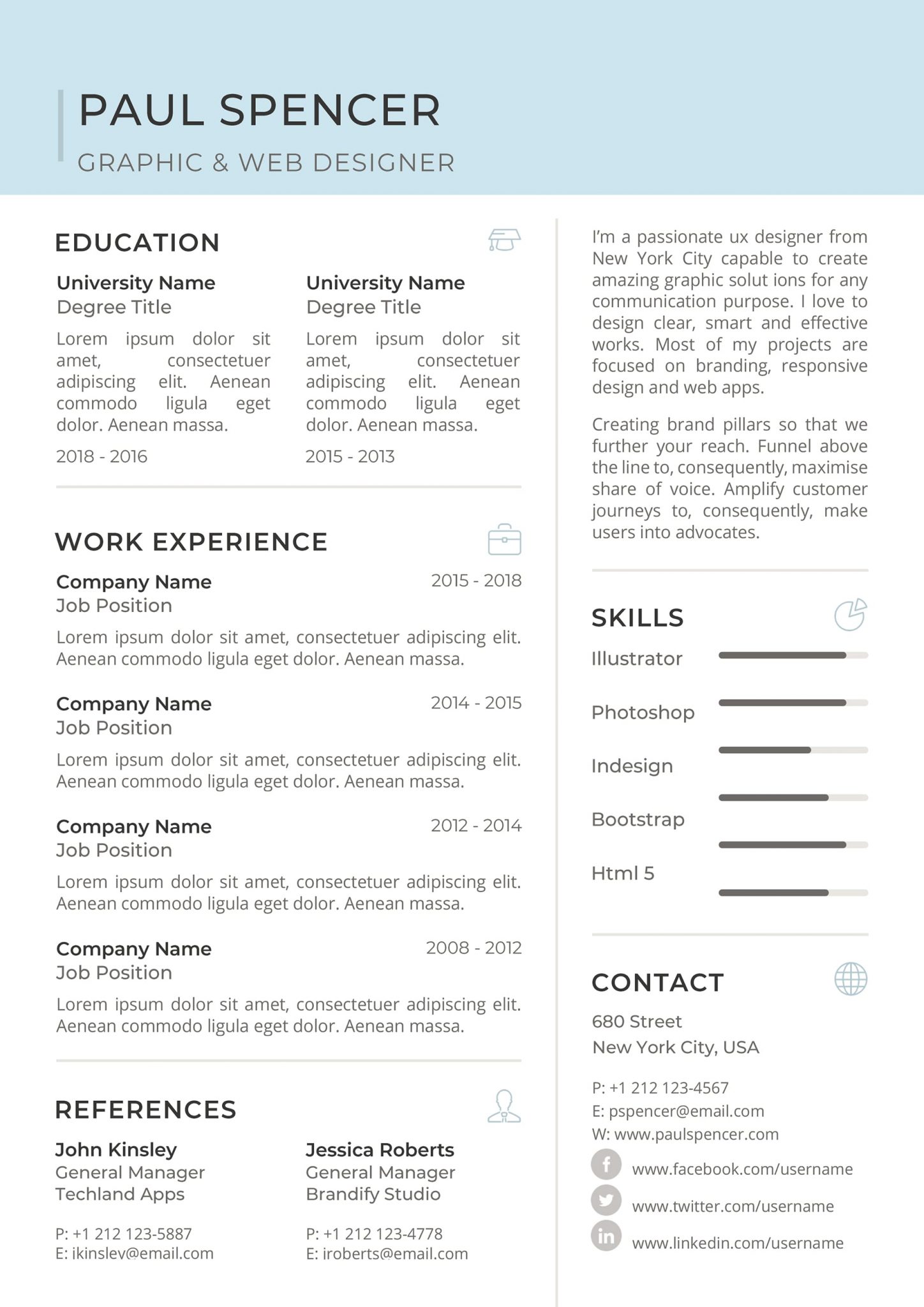 Modern Agricultural resume - Modern & Professional Cv/Resume Templates ...