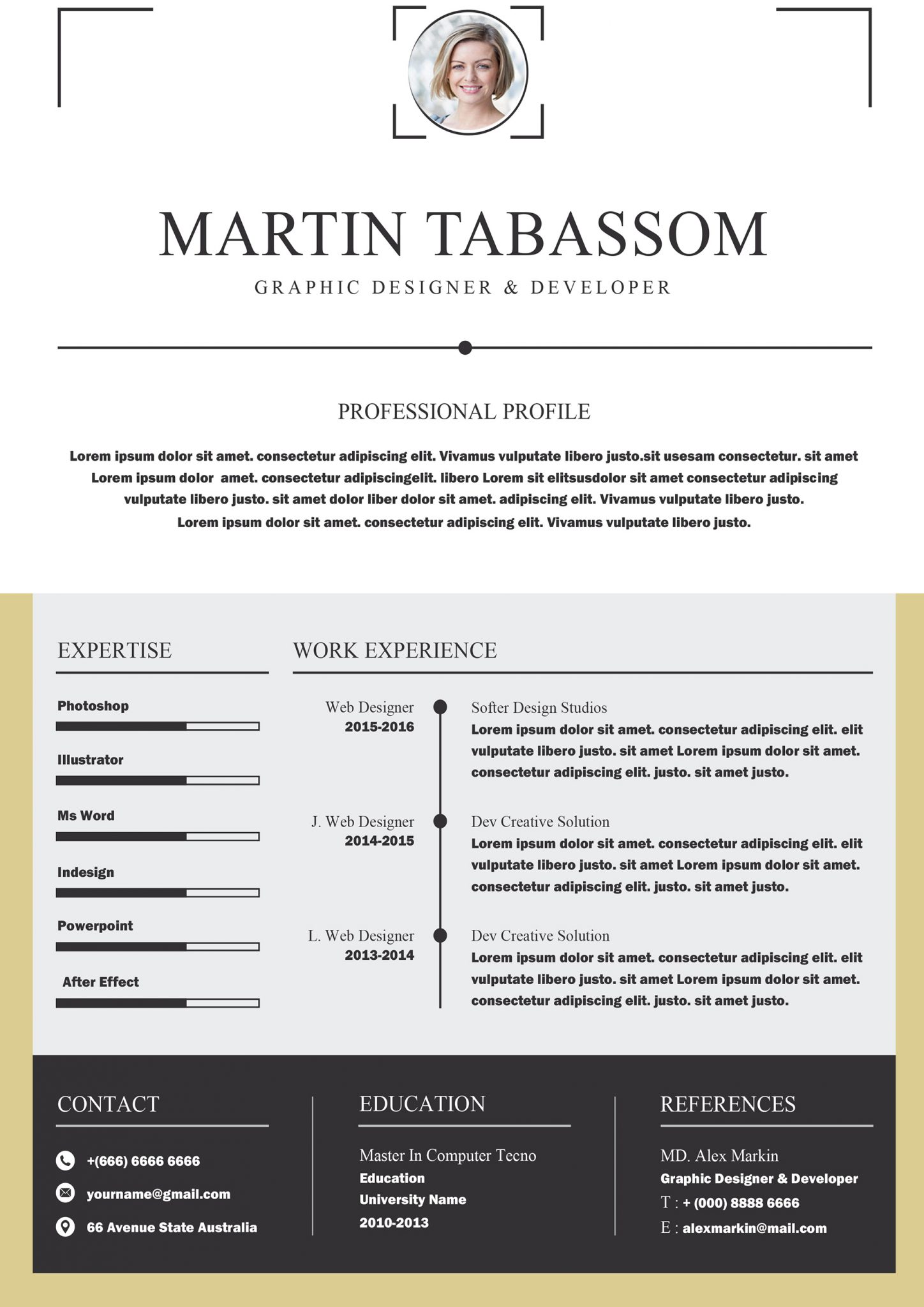 Interior Design Resume - Modern & Professional Cv/Resume Templates-Get ...