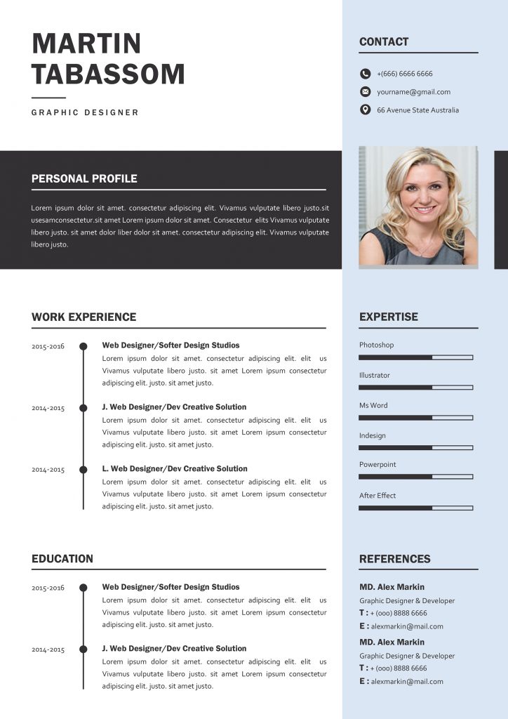 Modern Academic Resume - Modern & Professional Cv/Resume Templates-Get ...