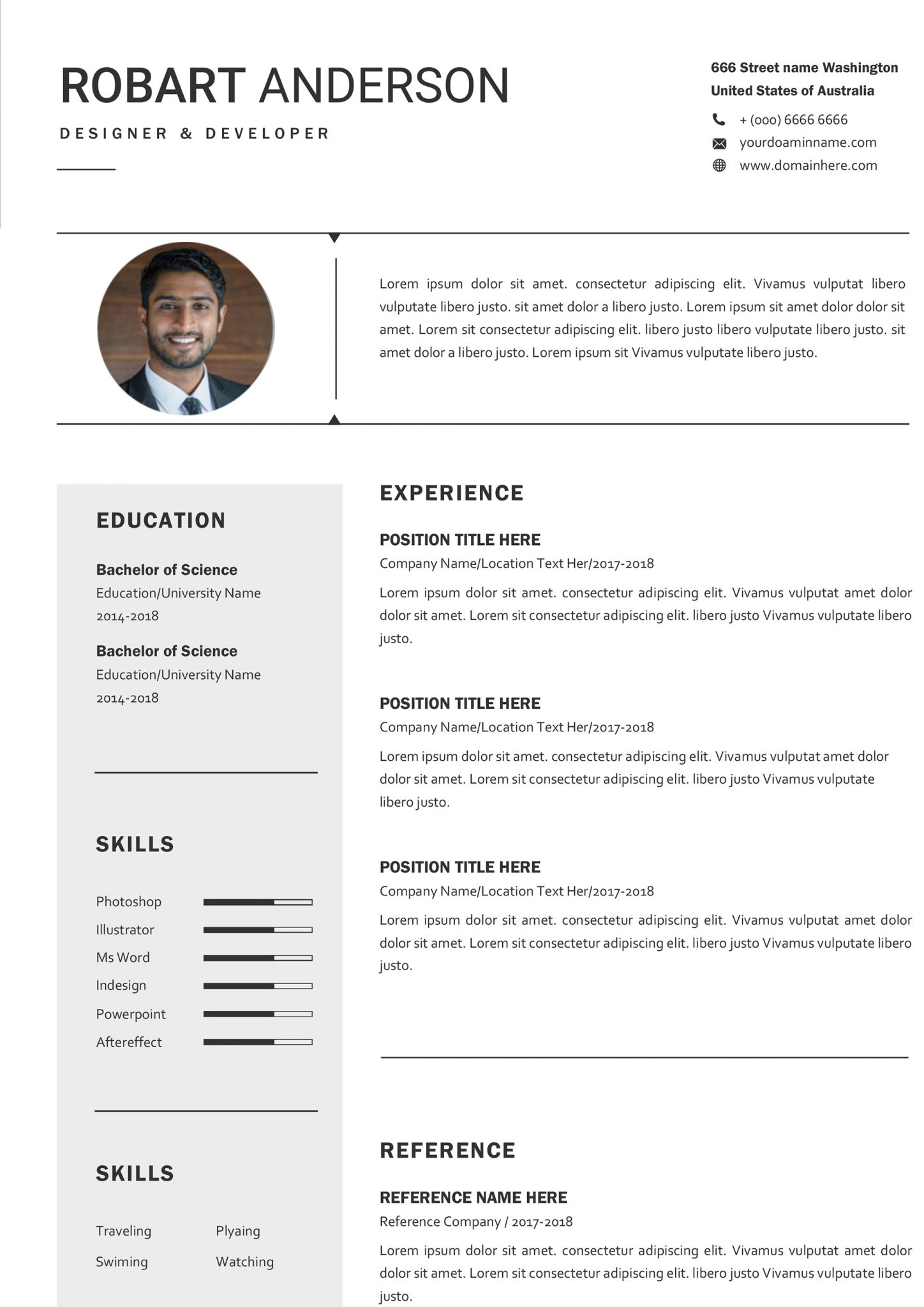 Graphic Designer Resume - Modern & Professional Cv/Resume Templates-Get ...