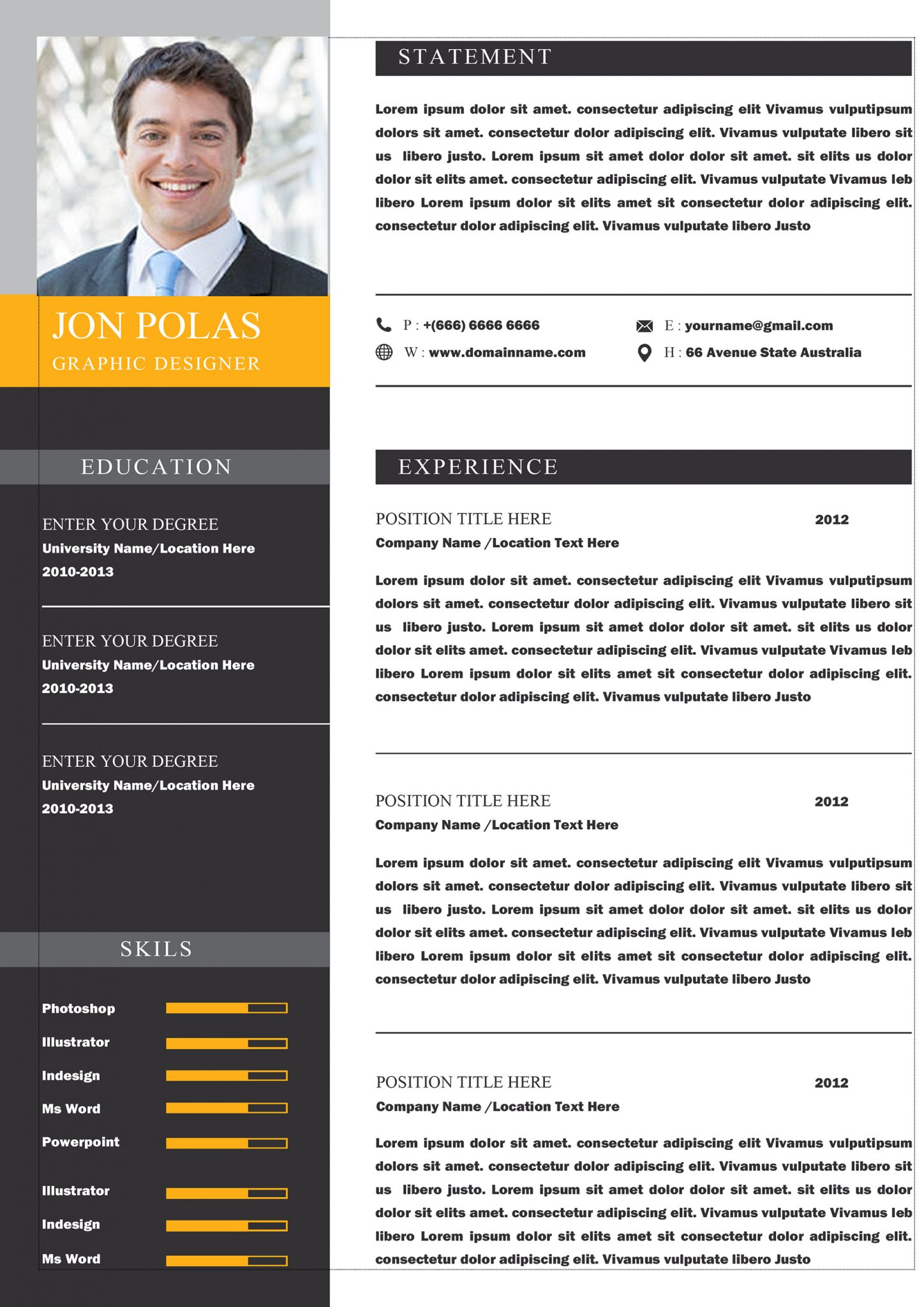 Motion Graphic Designer Resume - Modern & Professional Cv/Resume ...