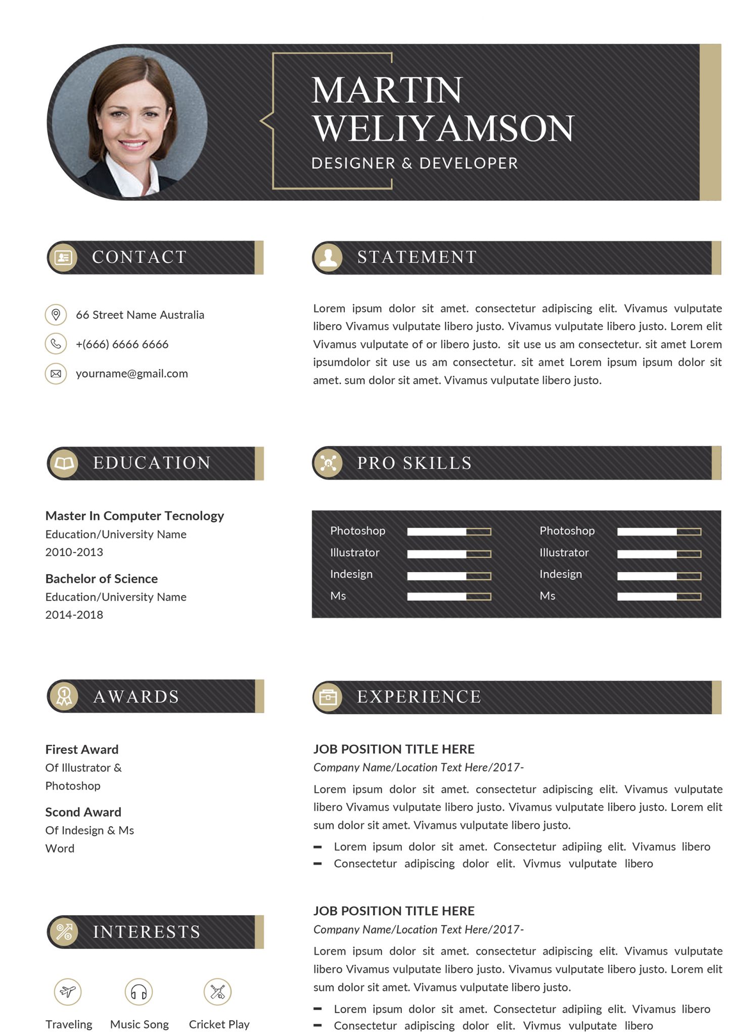 Infographic Resume Template - Modern & Professional Cv/Resume Templates ...